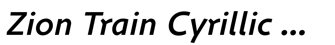 Zion Train Cyrillic DemiBold Italic